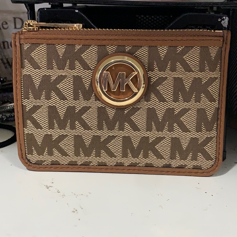 NWT MICHAEL Michael Kors Fulton SM TZ Coin purse
